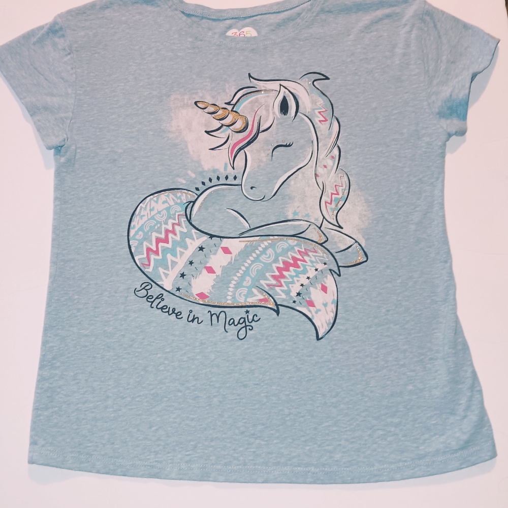 Kids Unicorn Graphic T-Shirt - Blue